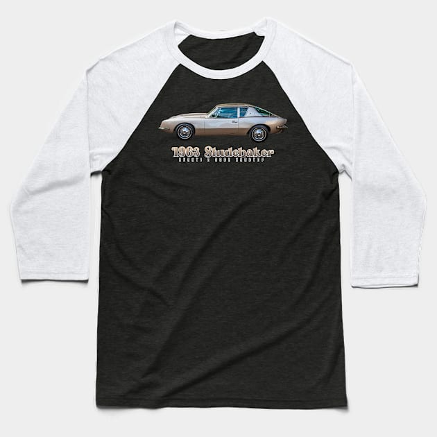 1963 Studebaker Avanti 2 Door Hardtop Baseball T-Shirt by Gestalt Imagery